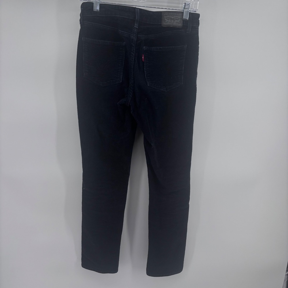 Levi's Classic Mid Rise Skinny Corduroy Pants Womens Size 27x28 Black